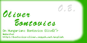 oliver bontovics business card